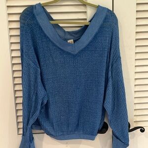 “We The Free” Free People Blue Top